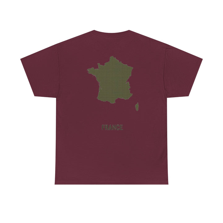 France Map T‑Shirt — Minimal Grunge Outline Tee