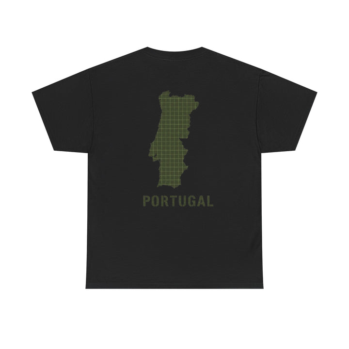 Portugal Map T-Shirt — Vintage Green Grid Portugal Tee