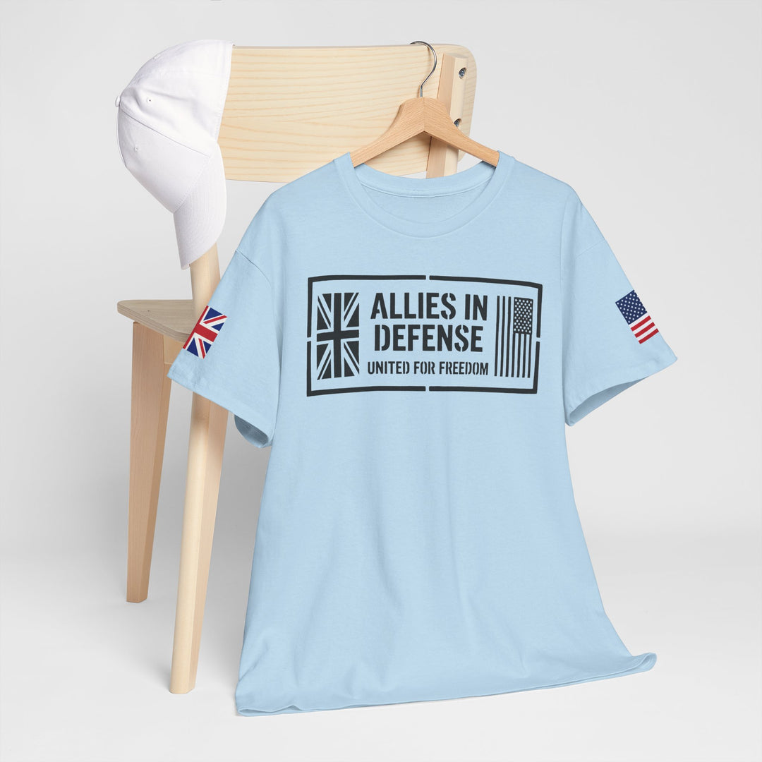 UK &amp; US Allies Defence Veteran Tee — Flags on Sleeves
