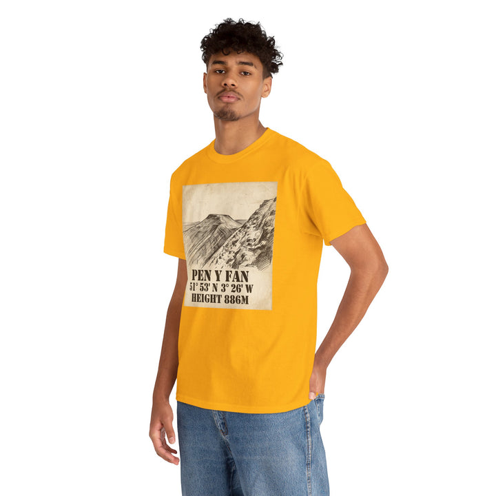 Pen y Fan T-Shirt - Brecon Beacons Vintage Coordinates &amp; Elevation