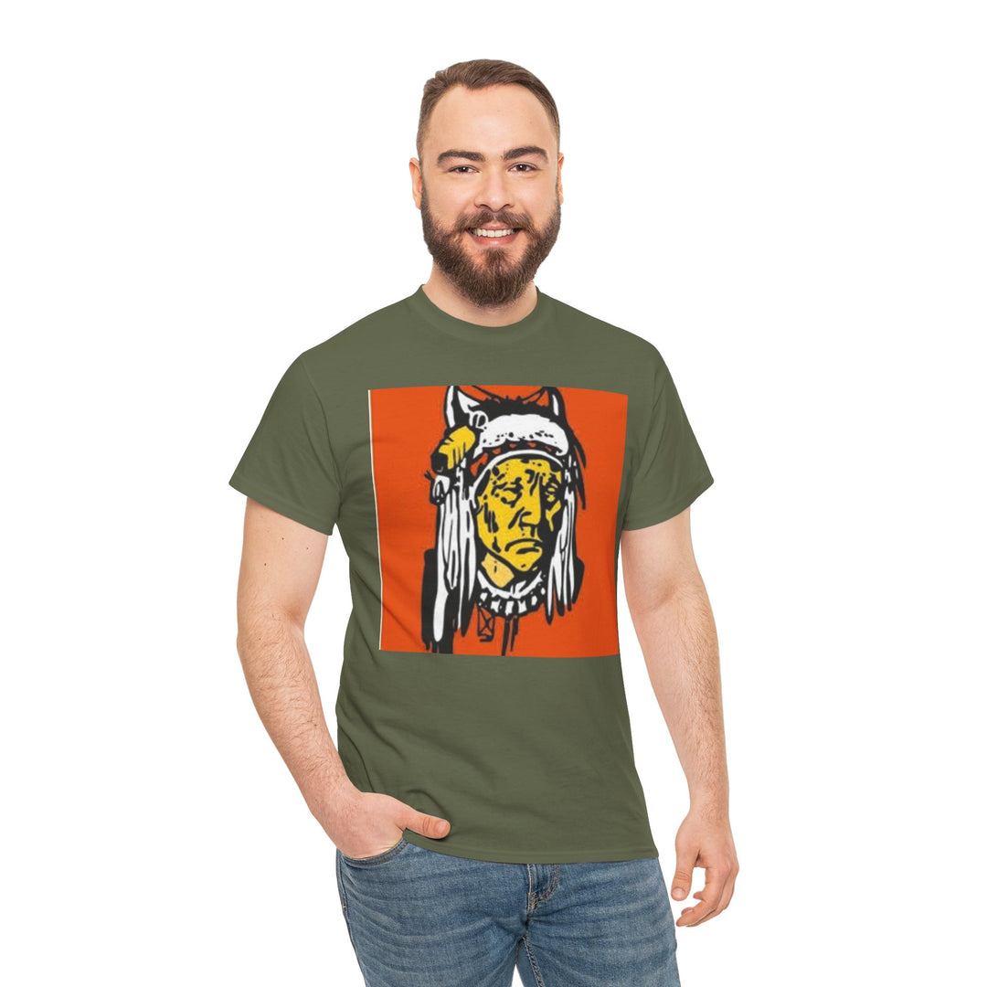 BATUS Native Chief Graphic Tee – Retro Tribal Illustration Shirt