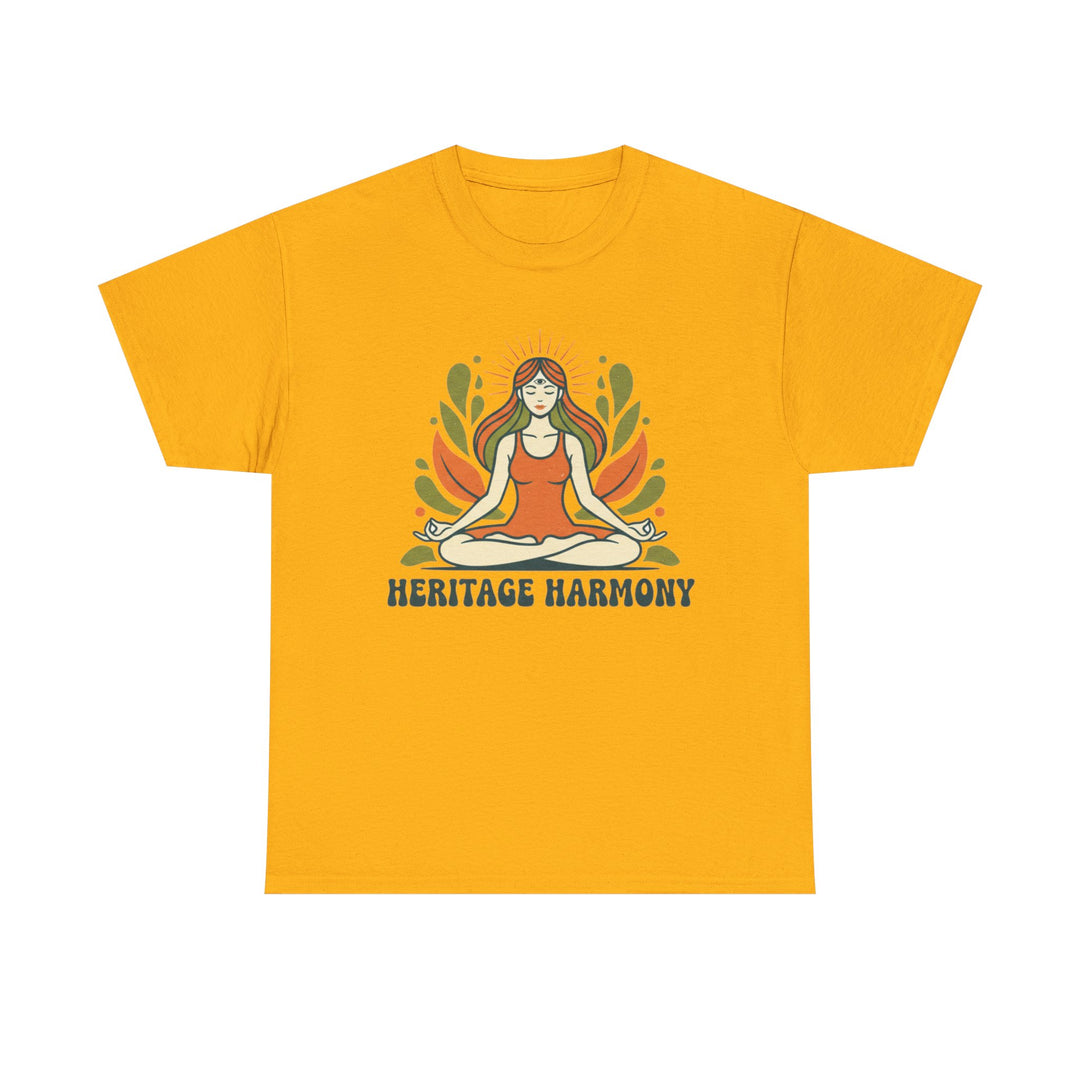 Yoga Meditation Tee – soft, breathable cotton designed for meditation and yoga practice. Comfortable, relaxed fit perfect for studio or casual wear.