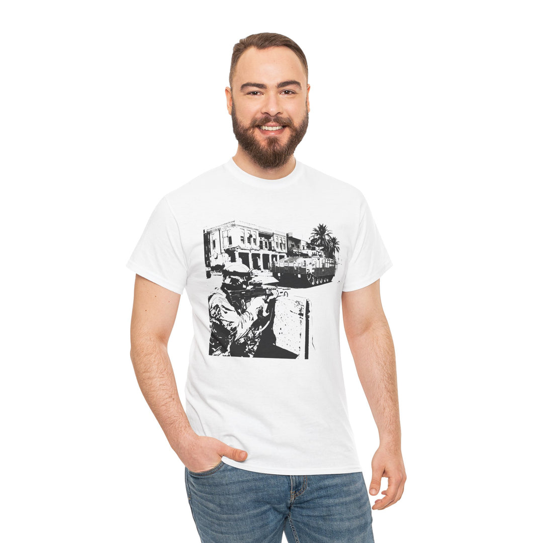 Operation TELIC Basra Iraq 2007 Graphic Tee — Military Deployment Street Scene