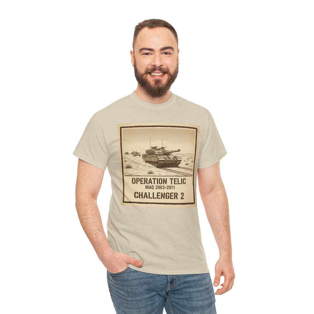 Challenger 2 Op Telic T-Shirt — Iraq 2003 Armoured Heritage Graphic