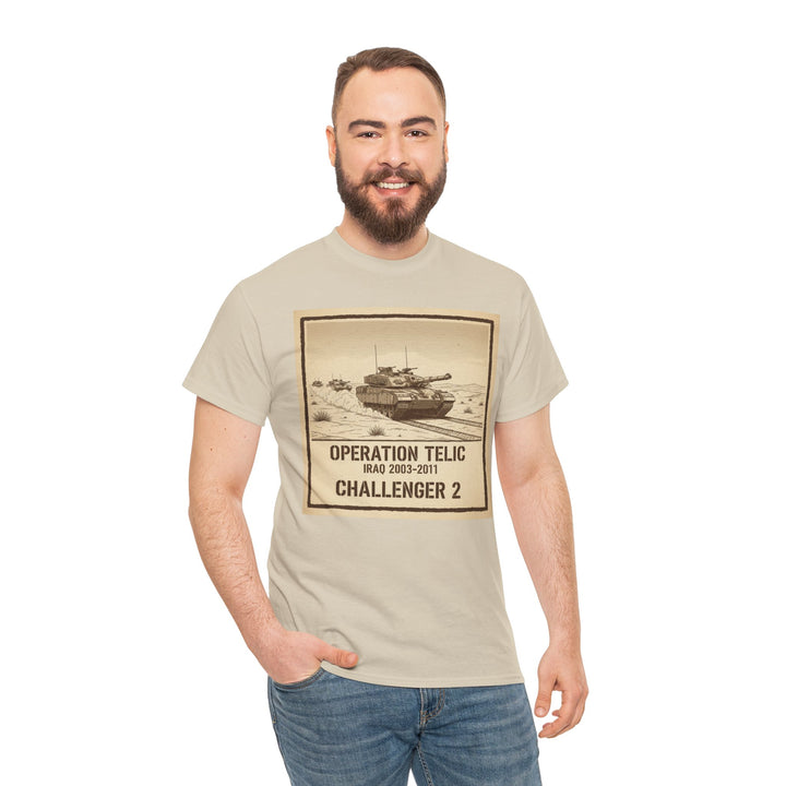 Challenger 2 Op Telic T-Shirt — Iraq 2003 Armoured Heritage Graphic