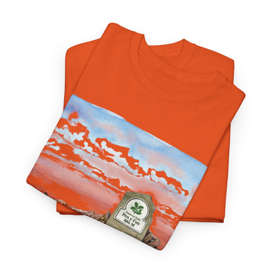 Pen y Fan Landscape T‑Shirt — Wales Mountain Hiking Souvenir Tee