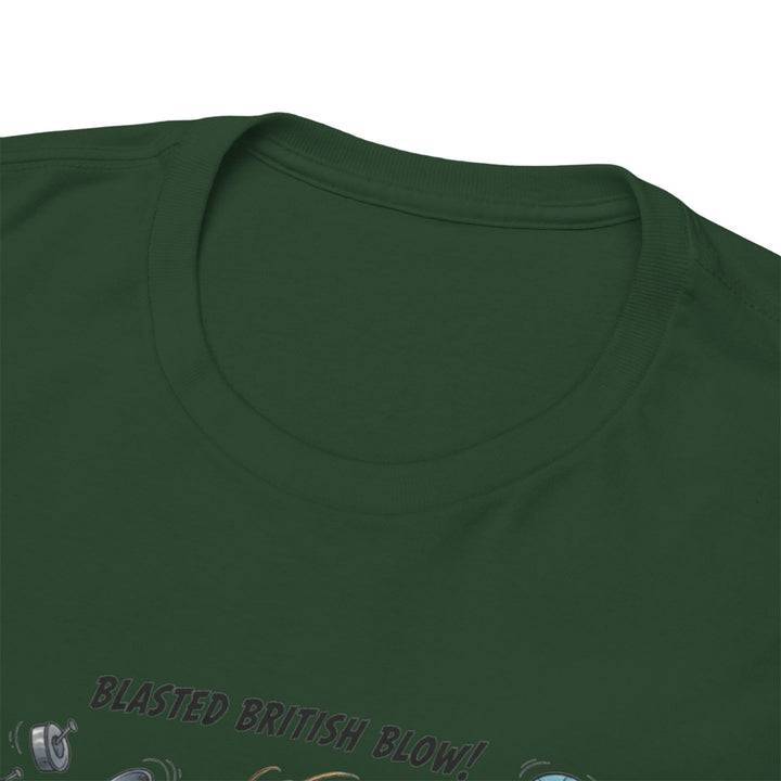 Blasted British Blow Graphic T-Shirt — Retro UK Camping Adventure Tee