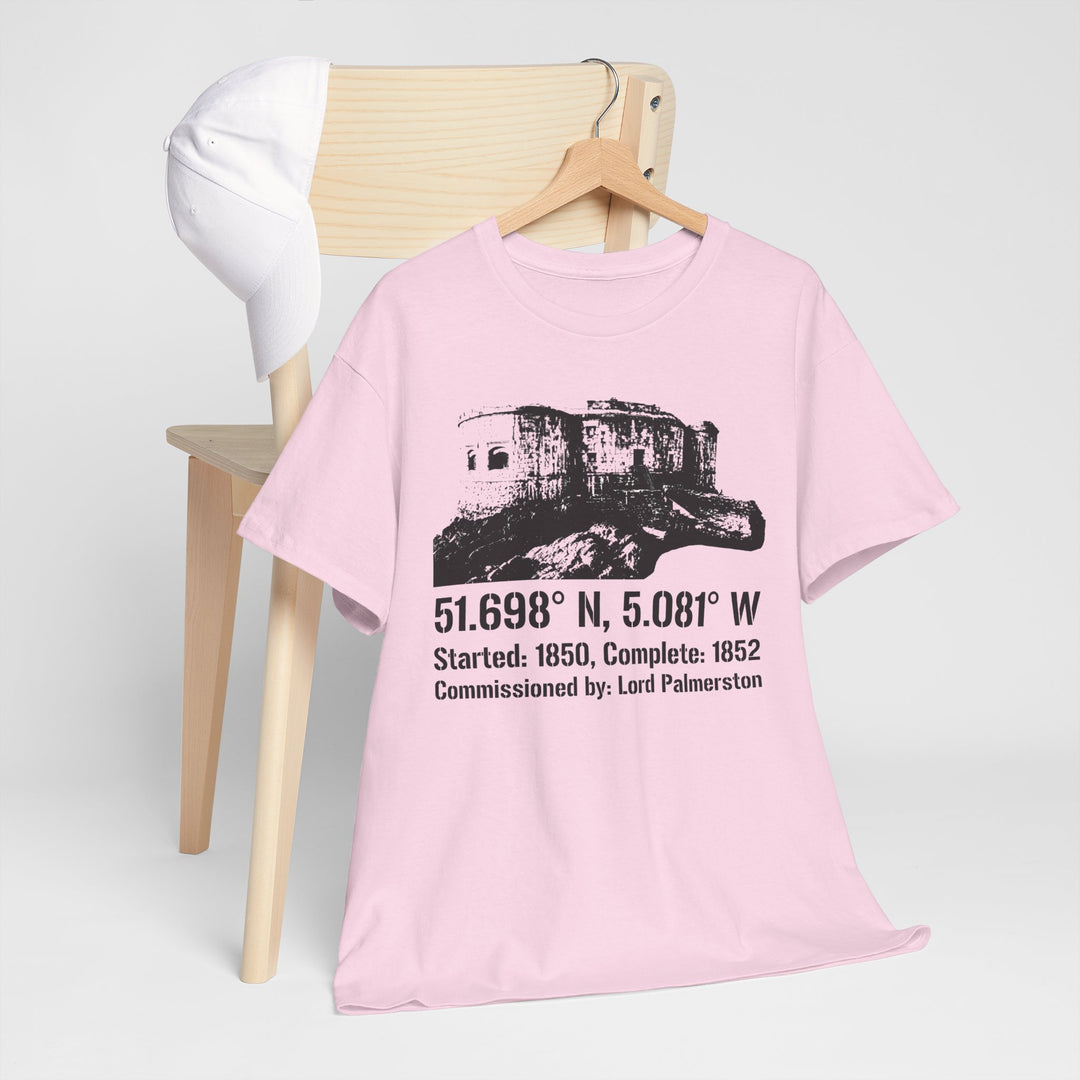 Stack Rock Fort T‑Shirt — Coastal Landmark Graphic Tee