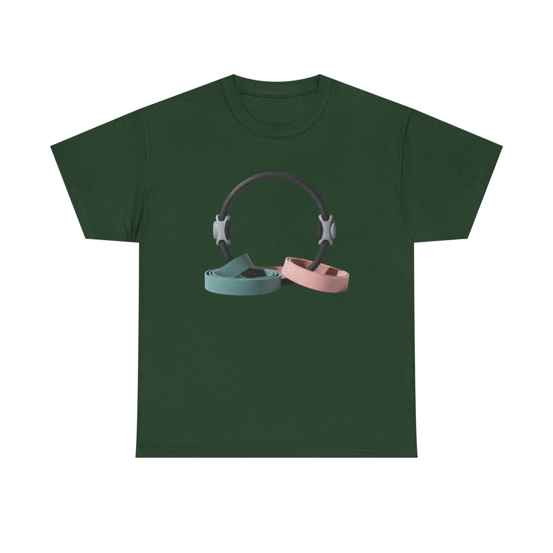 Pilates Band Workout Shirt – soft, breathable fabric designed for resistance band exercises. Comfortable, flexible, and perfect for Pilates sessions or workouts.
