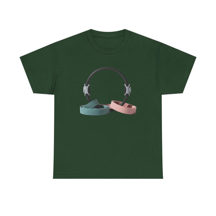 Pilates Band Workout Shirt – soft, breathable fabric designed for resistance band exercises. Comfortable, flexible, and perfect for Pilates sessions or workouts.