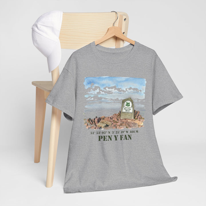 Pen y Fan Landscape T‑Shirt — Wales Mountain Hiking Souvenir Tee