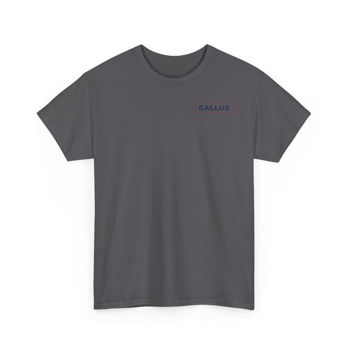 Gallus Logo T-Shirt — Minimal Retro Chest &amp; Back Graphic Tee