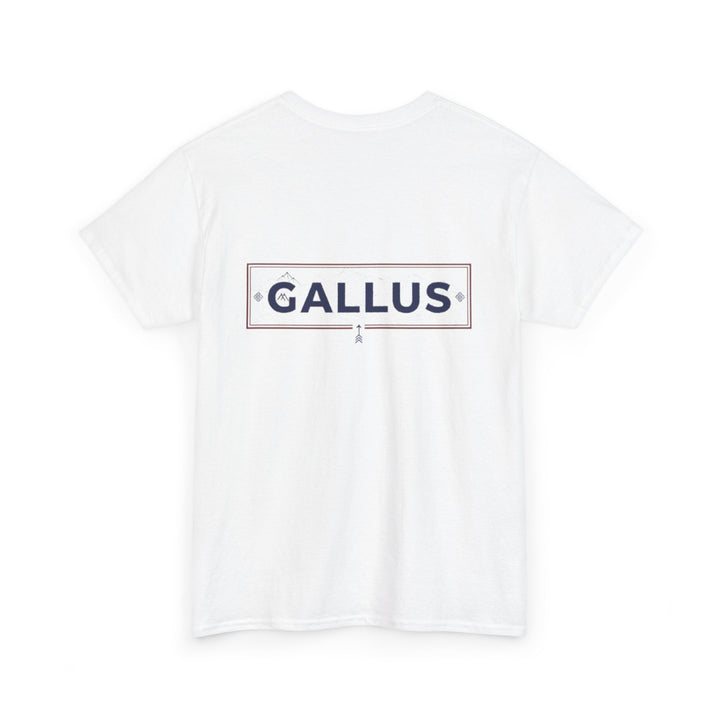 Gallus Logo T-Shirt — Minimal Retro Chest &amp; Back Graphic Tee