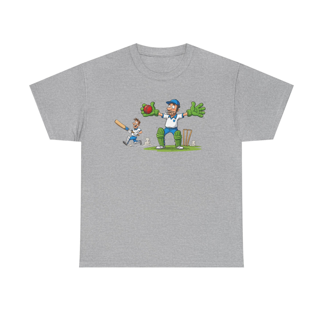 Cricket Catch Graphic Cartoon T-Shirt