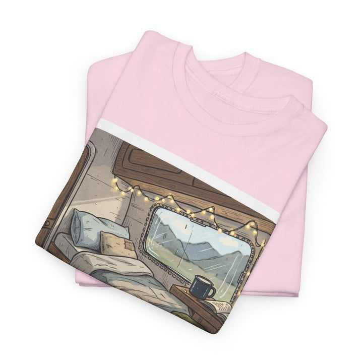 Retro Van Life Interior Graphic T-Shirt - Cozy Camper Van Aesthetic Tee