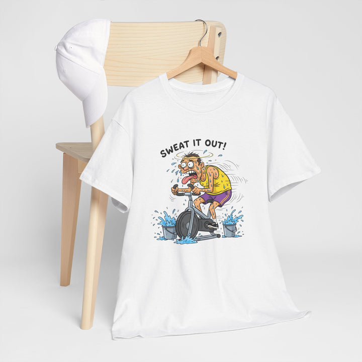 Stay laughing while cycling with the Funny Spin Bike T-Shirt. Comfortable cotton with a witty design, ideal for spin sessions and gym workouts.