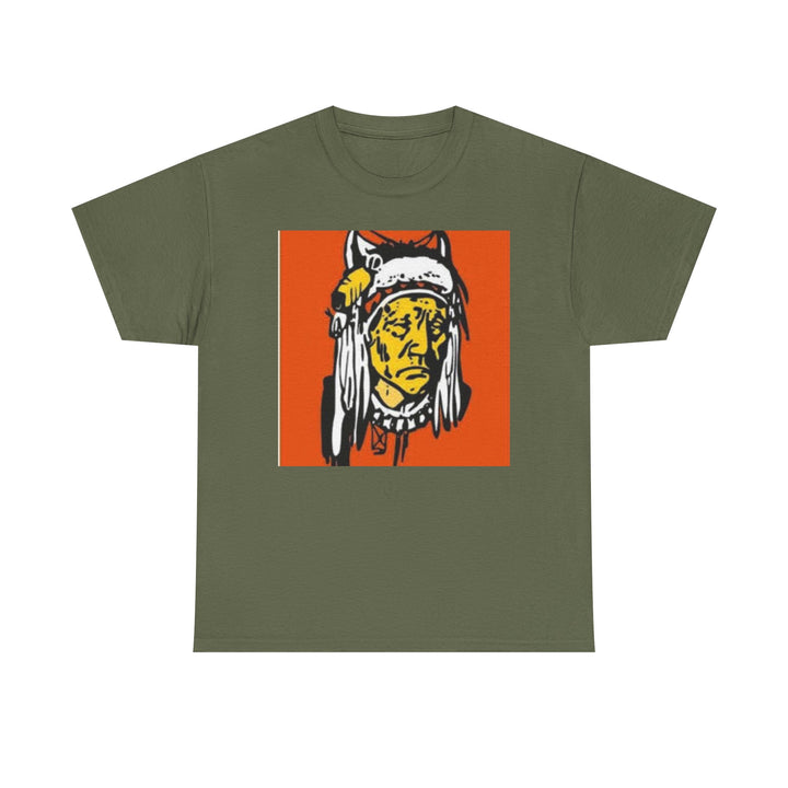 BATUS Native Chief Graphic Tee – Retro Tribal Illustration Shirt