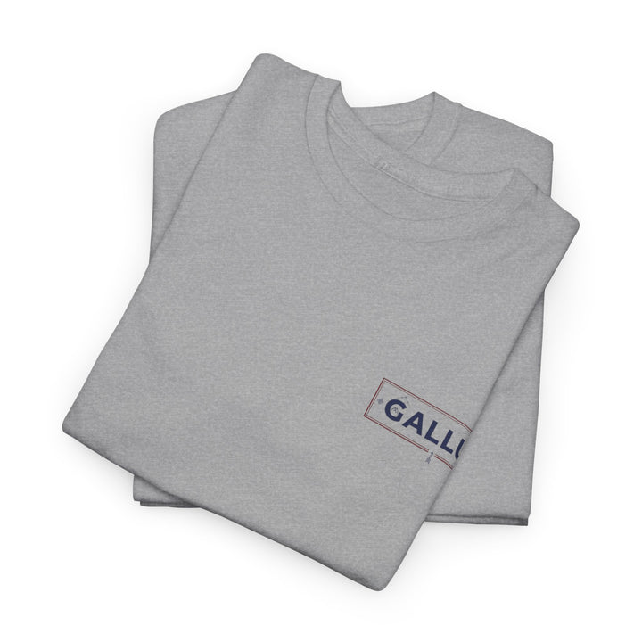 Gallus Logo Tee — Minimal Chest Patch White T-Shirt