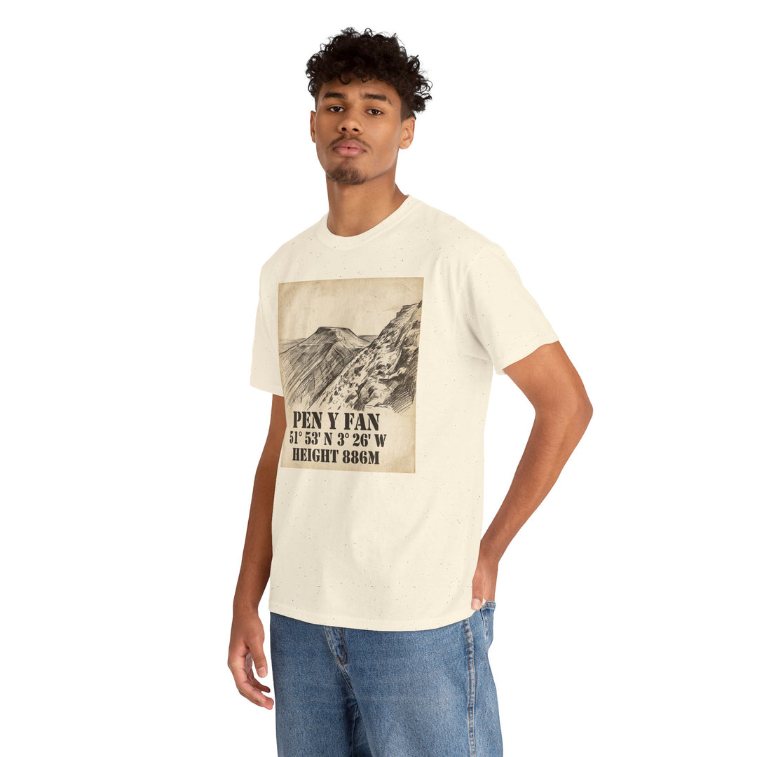 Pen y Fan T-Shirt - Brecon Beacons Vintage Coordinates &amp; Elevation