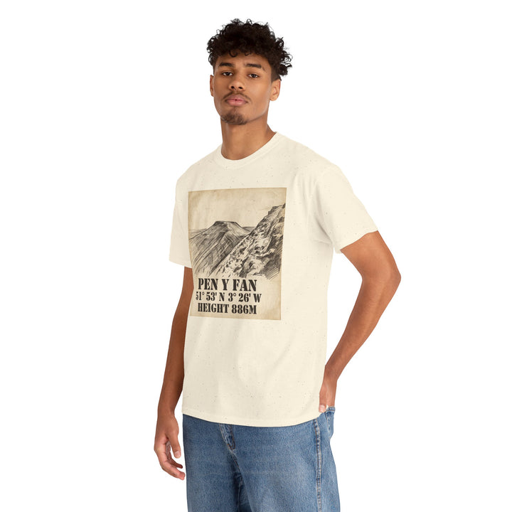 Pen y Fan T-Shirt - Brecon Beacons Vintage Coordinates &amp; Elevation