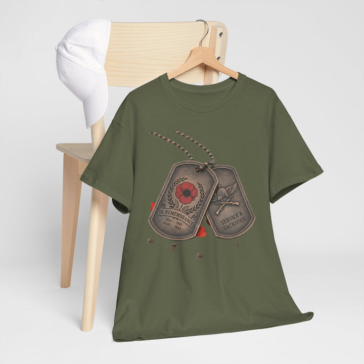 Remembrance Dog Tag T-Shirt — Memorial Military Tribute Tee