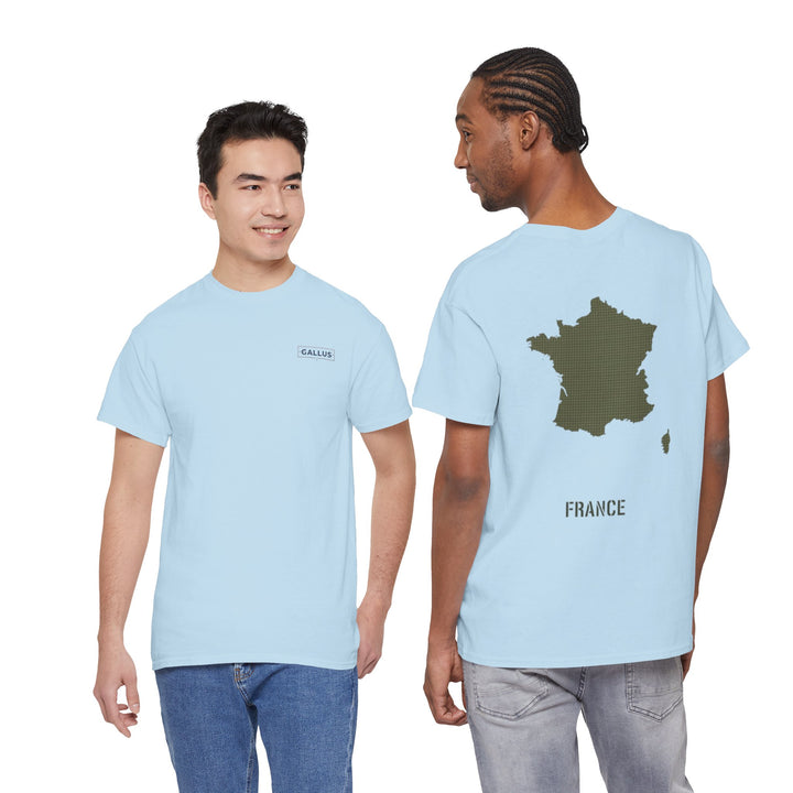 France Map T‑Shirt — Minimal Grunge Outline Tee
