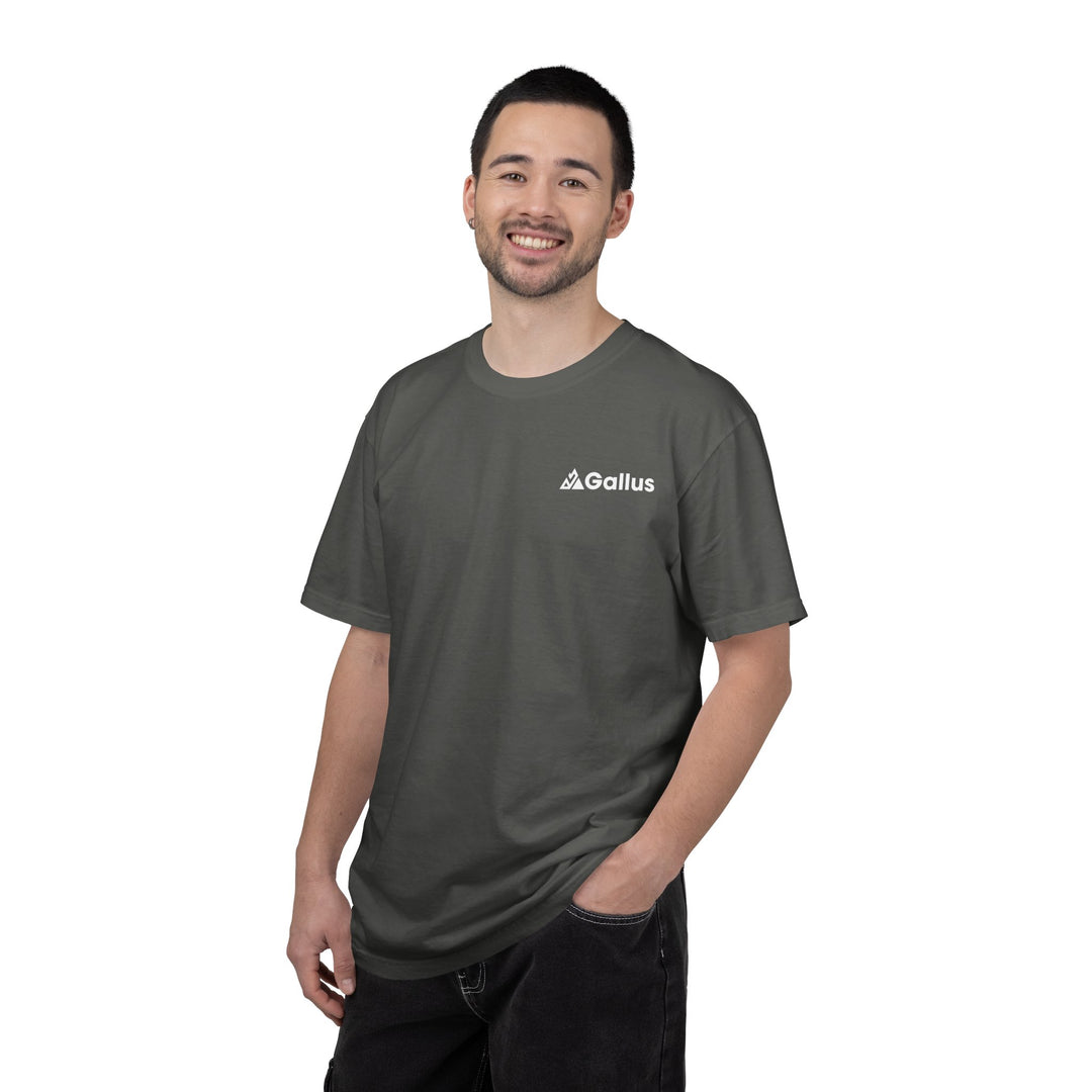Adventure Series T-Shirt — Gallus Outdoor Graphic Tee (Be Alive • Live Life • Breathe Air • Enjoy Life)