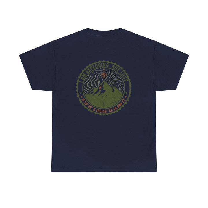 Adventure Logo Tee — "GALLUS" Mountain Badge Shirt (Exploring Not Lost)