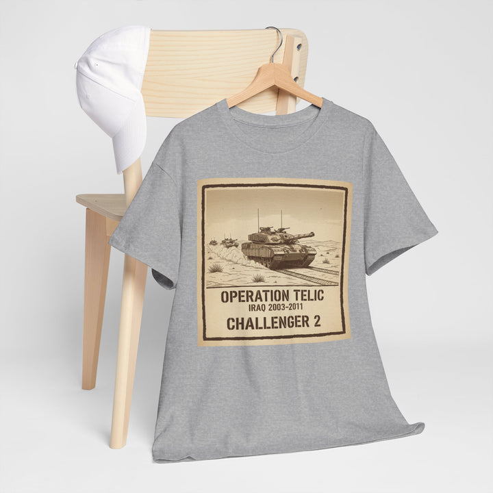 Challenger 2 Op Telic T-Shirt — Iraq 2003 Armoured Heritage Graphic