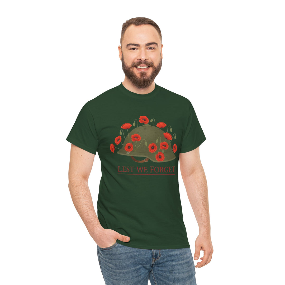 British Army Remembrance Shirt | Lest We Forget Poppy Helmet
