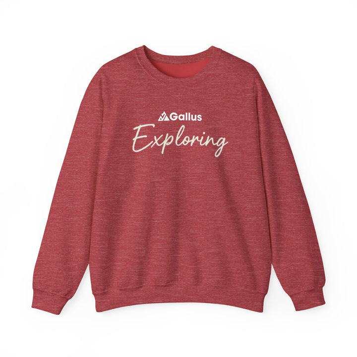 Crewneck Sweatshirt — Gallus Exploring Adventure Hoodie Alternative: Hike, Fish, Cycle &amp; Paddle Outdoor Pullover