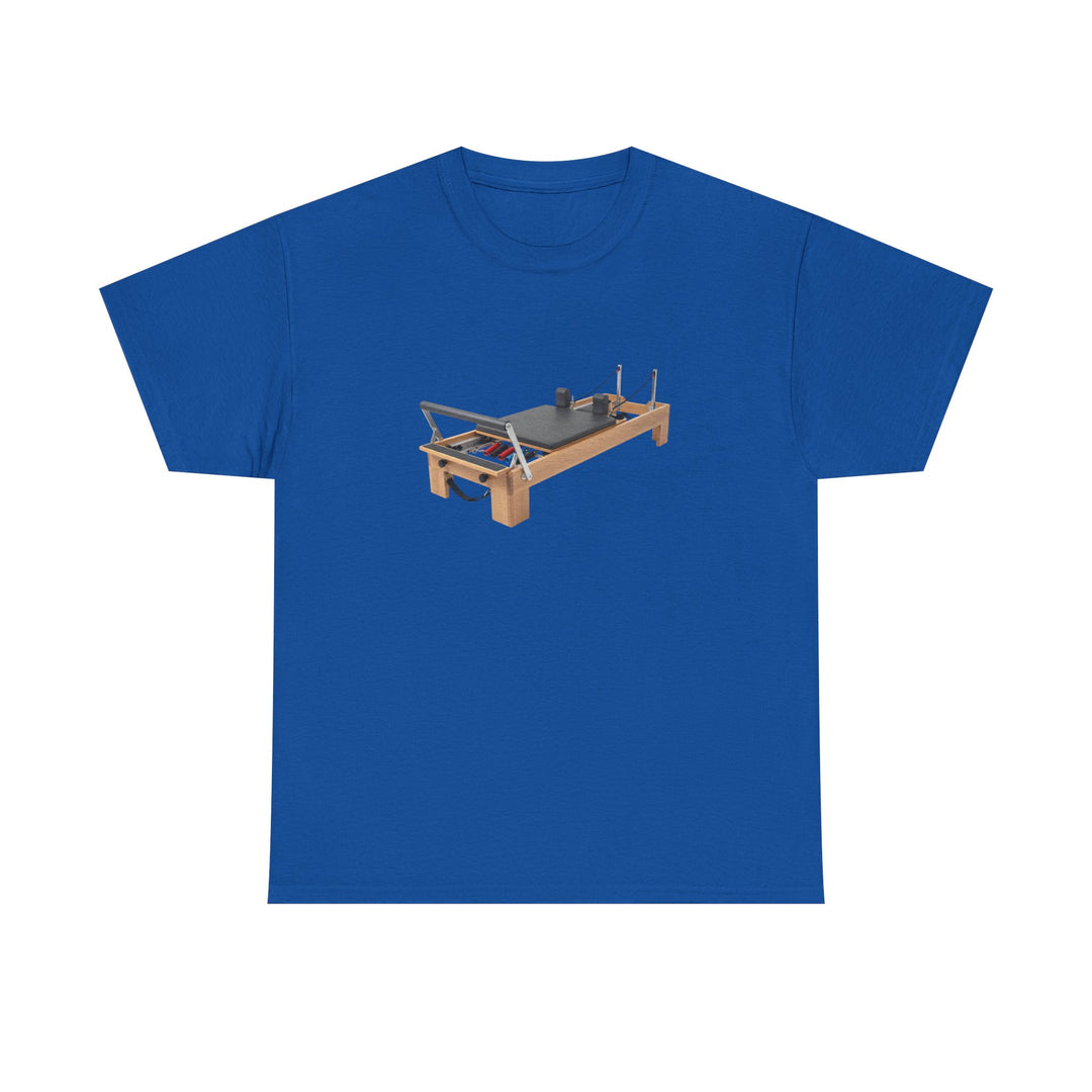 Pilates Reformer Tee – soft, breathable cotton designed for Pilates sessions. Comfortable, flexible, and perfect for reformer workouts or casual wear.