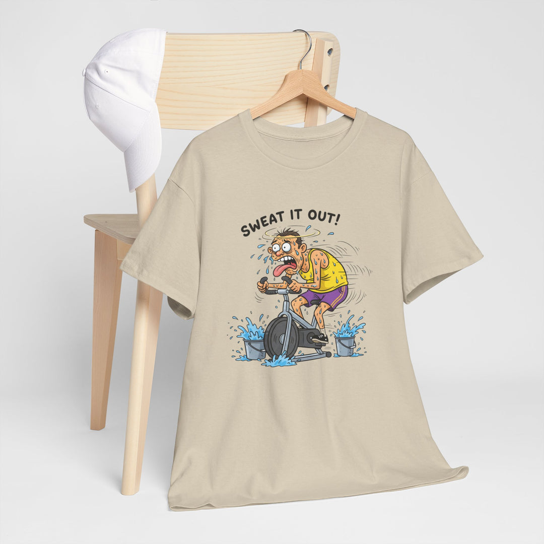 Stay laughing while cycling with the Funny Spin Bike T-Shirt. Comfortable cotton with a witty design, ideal for spin sessions and gym workouts.