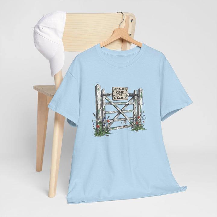 Close the Gate T-Shirt — Rural Discipline Heritage Graphic
