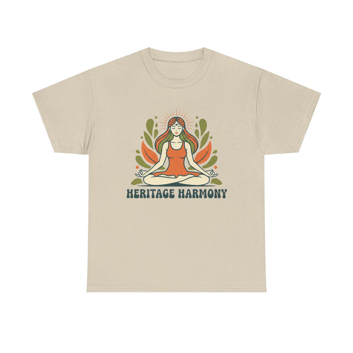 Yoga Meditation Tee – soft, breathable cotton designed for meditation and yoga practice. Comfortable, relaxed fit perfect for studio or casual wear.