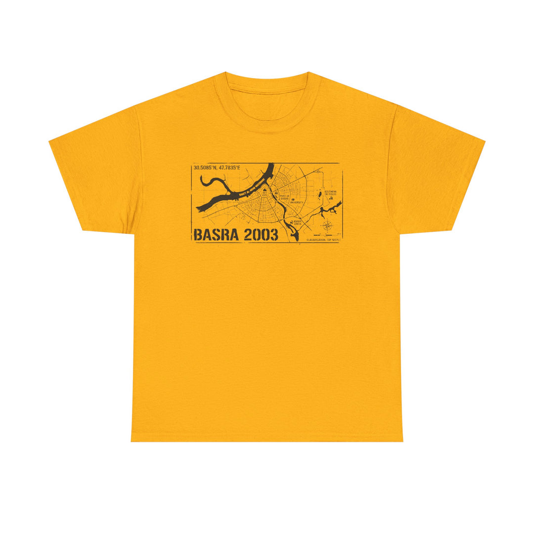 Basra 2003 Vintage Military Map T-Shirt