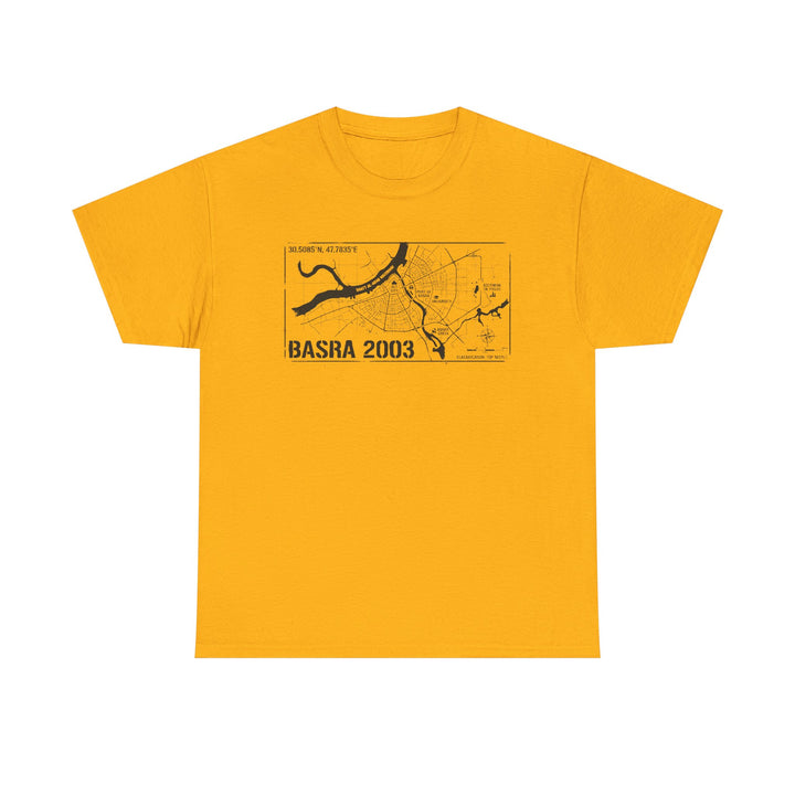 Basra 2003 Vintage Military Map T-Shirt