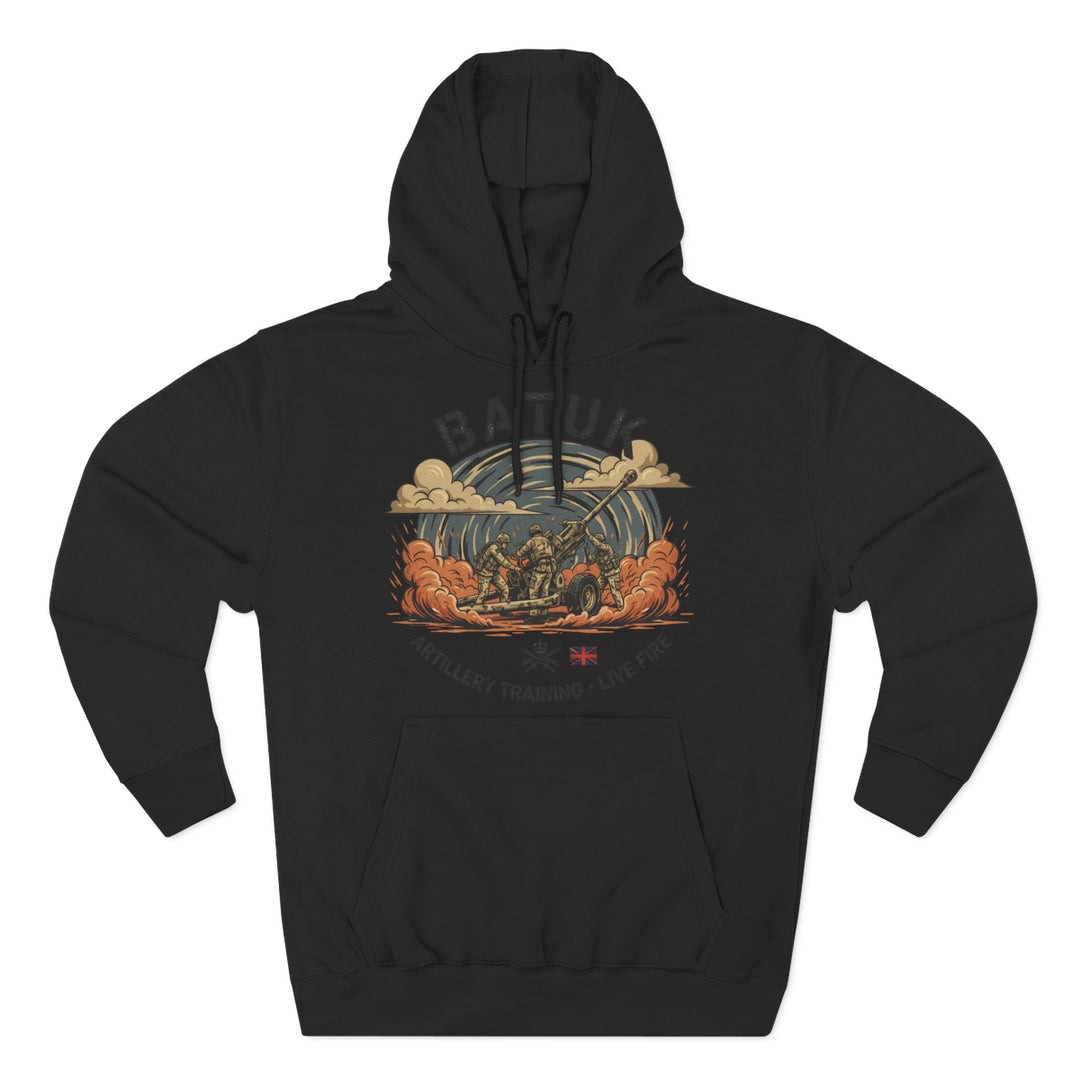 Military Artillery Graphic Hoodie — "BATUK" Live-Fire Training Design
