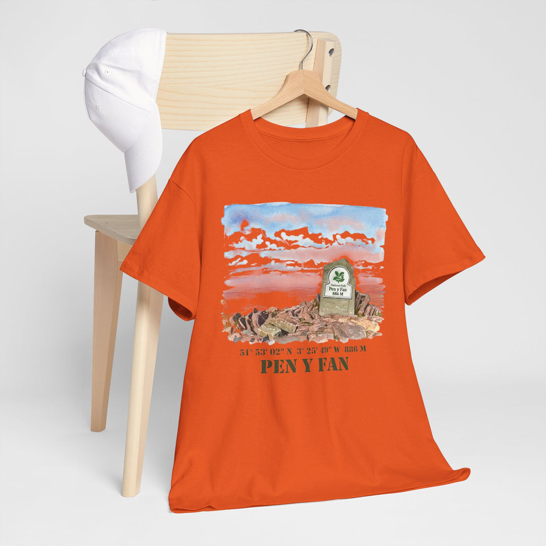 Pen y Fan Landscape T‑Shirt — Wales Mountain Hiking Souvenir Tee
