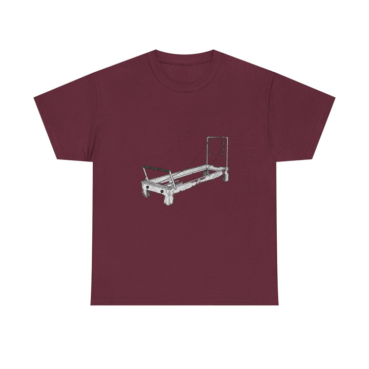 Pilates Reformer Tee – soft, breathable cotton designed for reformer Pilates. Comfortable, flexible, and perfect for studio workouts or casual wear.
