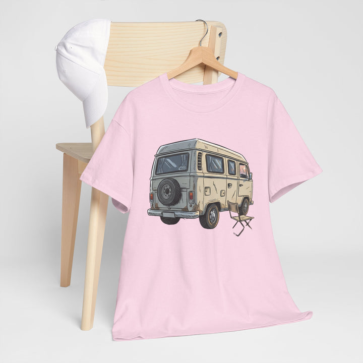 Retro Van Life Graphic T-Shirt - Classic Camper Van Adventure Tee