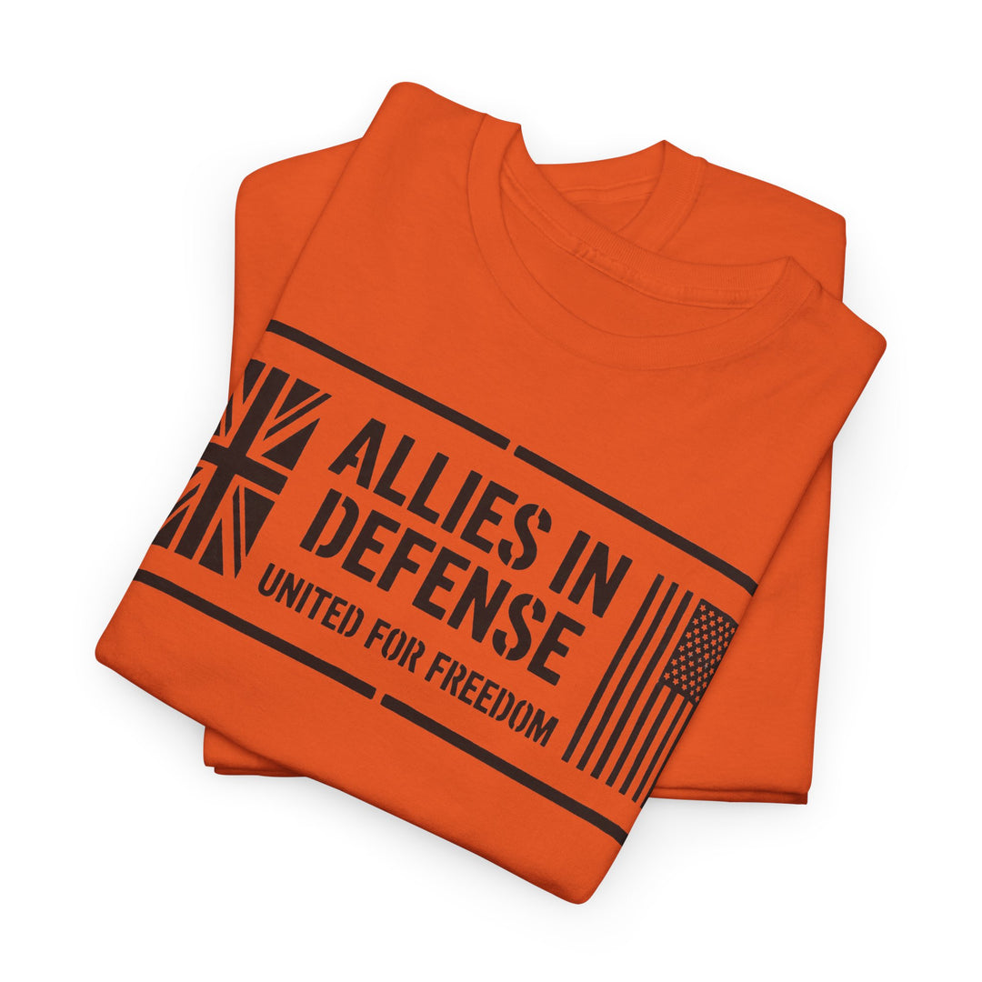 UK &amp; US Allies Defence Veteran Tee — Flags on Sleeves