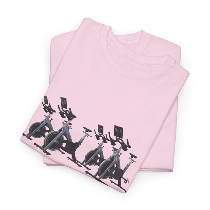 Spin Bikes Tee – soft, breathable cotton designed for indoor cycling and spin classes. Comfortable, durable, and perfect for active lifestyles.