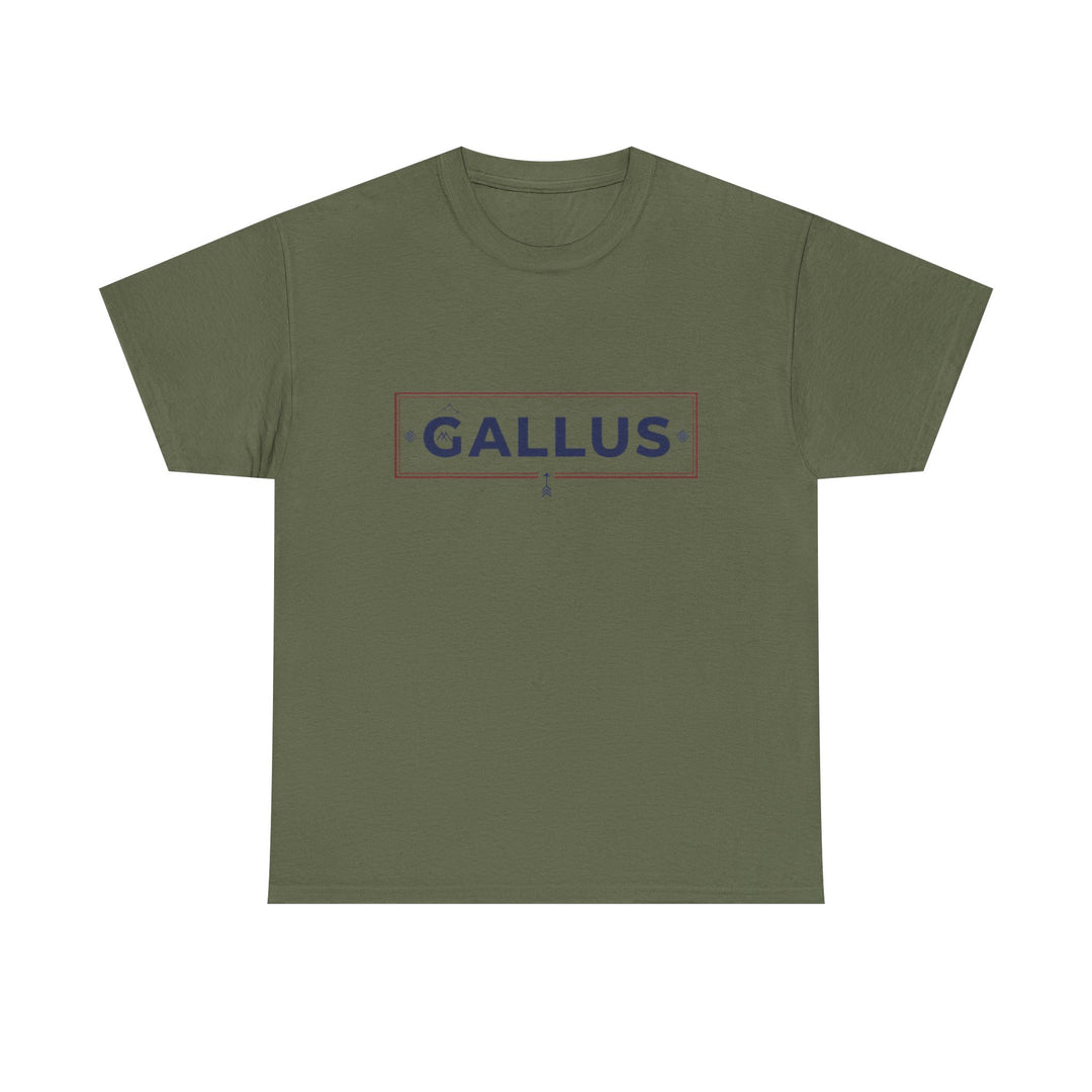 Adventure Logo Tee — "GALLUS" Mountain Badge Shirt (Exploring Not Lost)