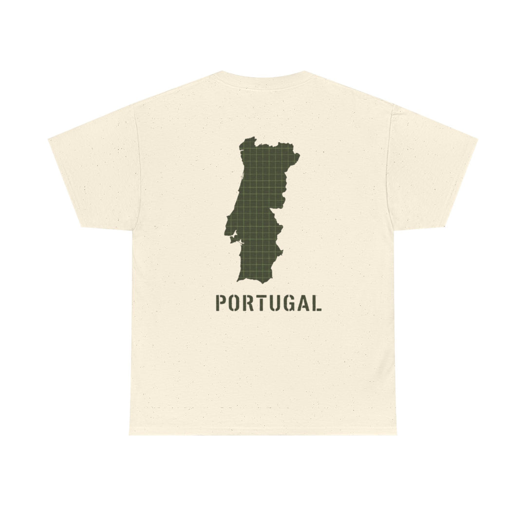 Portugal Map T-Shirt — Vintage Green Grid Portugal Tee