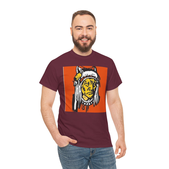 BATUS Native Chief Graphic Tee – Retro Tribal Illustration Shirt