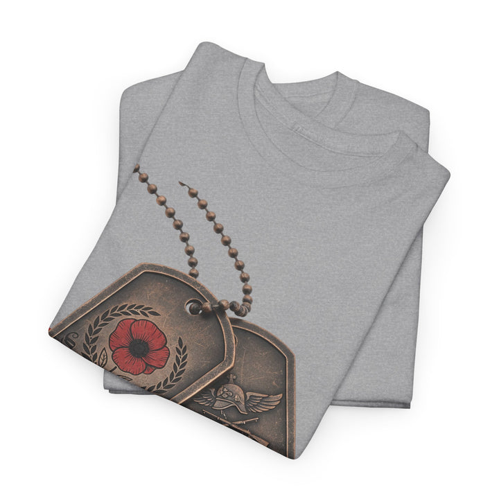 Remembrance Dog Tag T-Shirt — Memorial Military Tribute Tee