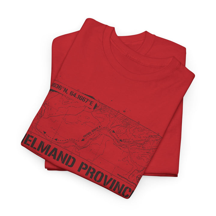 Op Herrick Helmand Province Map T-Shirt - Green Zone Military Graphic Tee