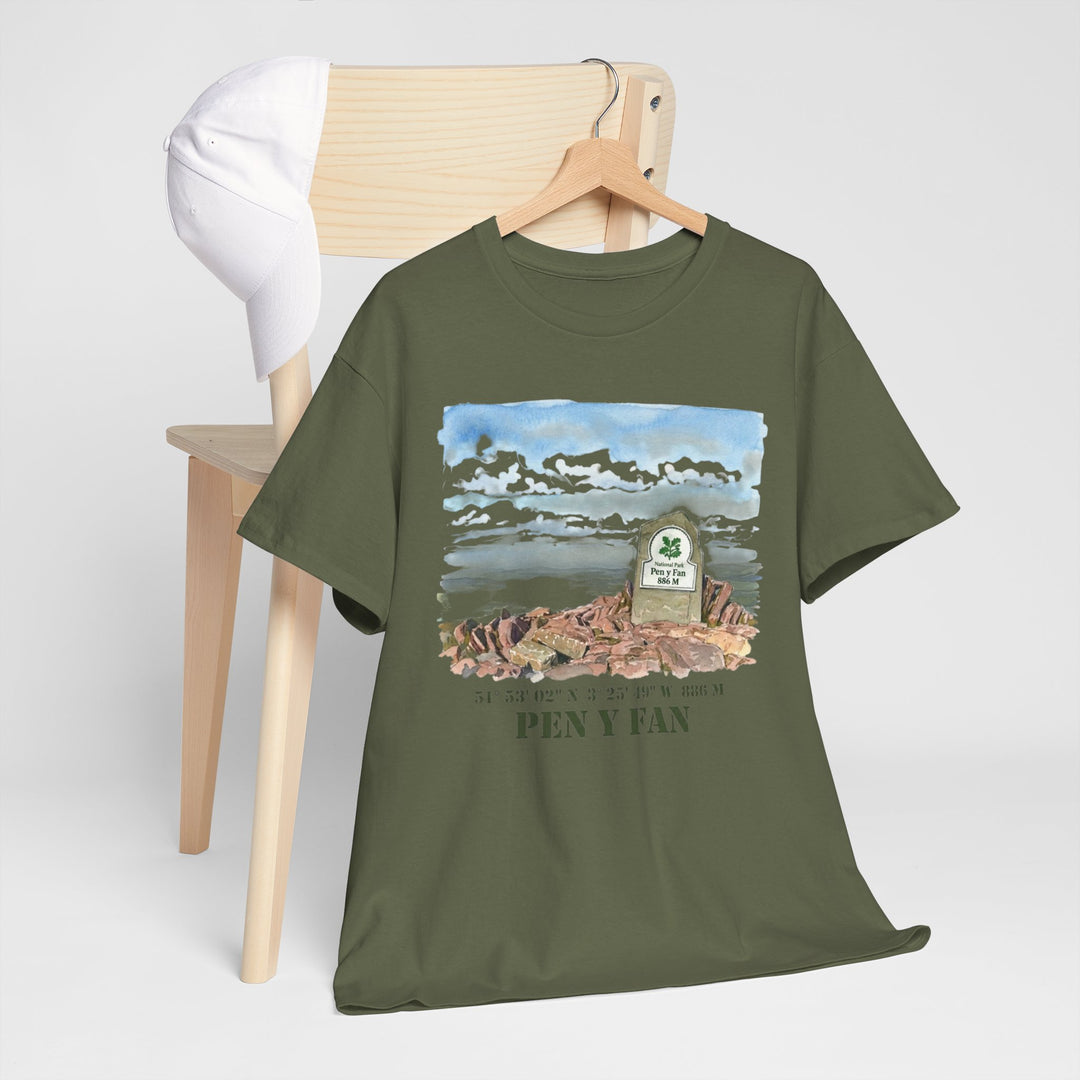 Pen y Fan Landscape T‑Shirt — Wales Mountain Hiking Souvenir Tee