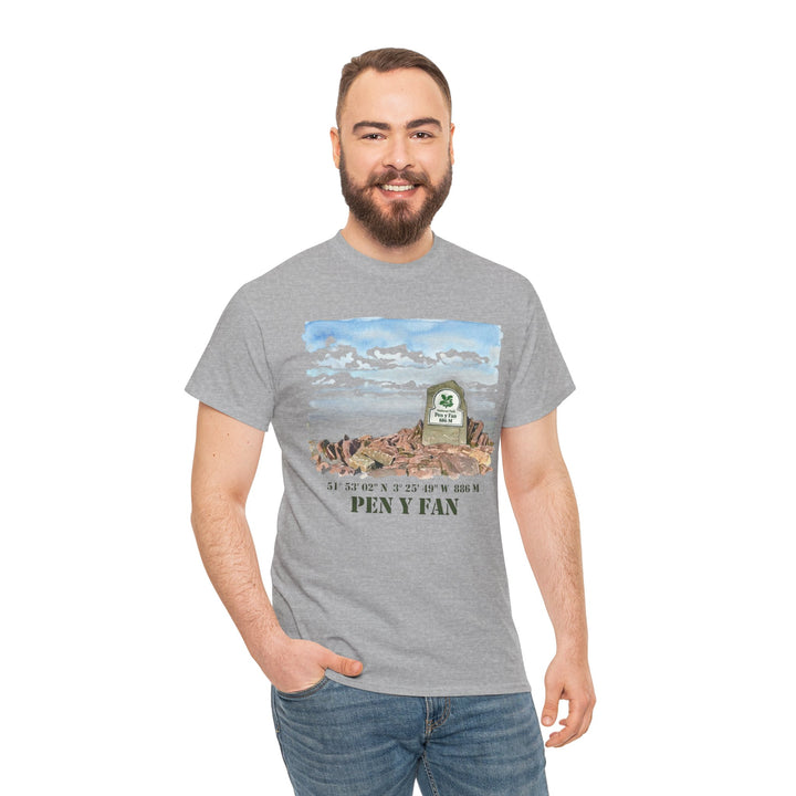 Pen y Fan Landscape T‑Shirt — Wales Mountain Hiking Souvenir Tee